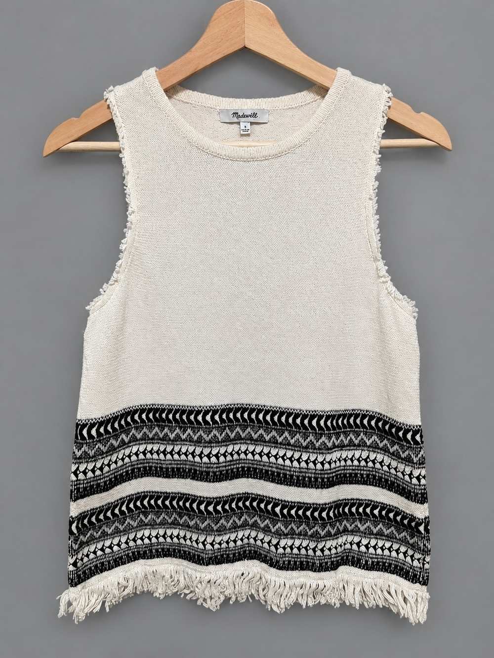 Madewell Villagrove Fringe Sweater Tank